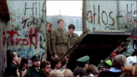 The fall of the Berlin Wall in 1989