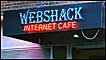 An internet cafe sign