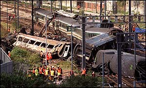 Ladbroke Grove train crash, Paddington, October 1999