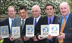 John Connolly, Alex Williams, Dick Campbell, Owen Coyle and Gerry Collins