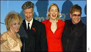 Liz Taylor, David Lynch, Sharon Stone and Sir Elton John