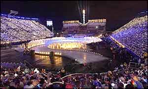 The closing ceremony for the 2002 Winter Olympics