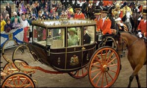 The Queen in the Scottish State coach