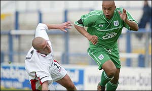 Leon Jeanne in action against Swansea earlier this month