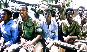 Gunmen in Mogadishu