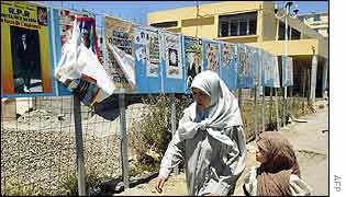Algerian party posters in the capital 