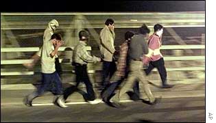 Asylum seekers trying to get to the Channel Tunnel