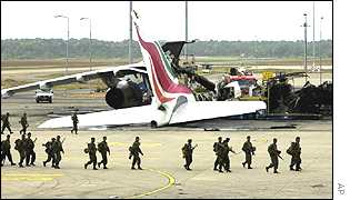 Destroyed SriLankan Airlines plane