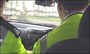 Police in car