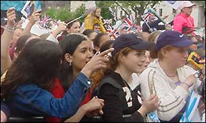 Crowd enjoy Blue Peter Jubilee Party in Centenary Square, Birmingham
