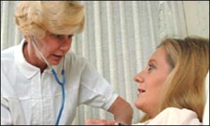 Nurse and patient