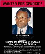 Wanted poster for Felicien Kabuga
