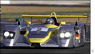 The Audi No.2 of Rinaldo Capello Johnny Herbert and Christian Pescatori in action