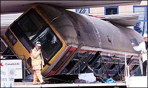 Wreckage at Potter's Bar
