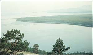 View of Lake Baikal, eastern Siberia, Russia 