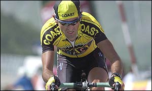 Aitor Garmendia won the time trial by six seconds