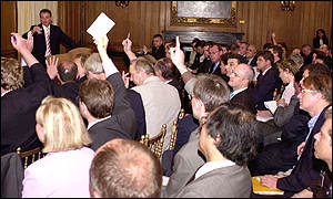 Tony Blair at the news conference