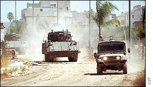 Israeli forces in Qalqilya
