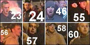 Eight Millwall riot suspects