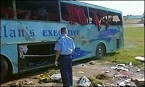 The coach crashed near Dijon in central France