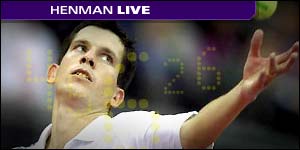 Game-by-game action as Tim Henman takes on Michel Kratochvil for a place in the Wimbledon quarter-finals