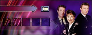 Newsnight presenters, Jeremy Paxman, Kirsty Wark and Jeremy Vine