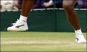 The crowd will be able to tell if Serena's socks are clean
