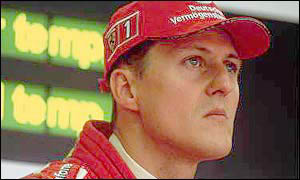 A pensive-looking Michael Schumacher