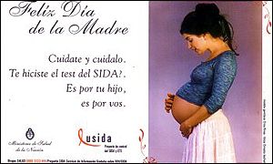 Argentine Aids prevention poster