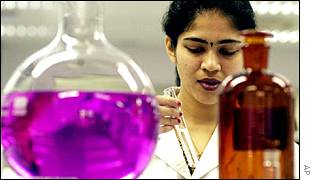 Indian scientist in lab at Cipla Research and Development Facility 