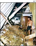 Mudslide damage
