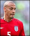 Rio Ferdinand in action for England during the World Cup