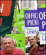 Protesting workers 