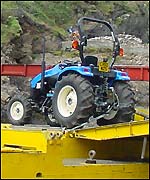Tractor on M2