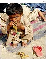 Afghan refugee boy