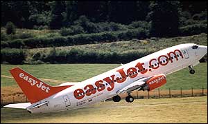 Easyjet aeroplane taking off 