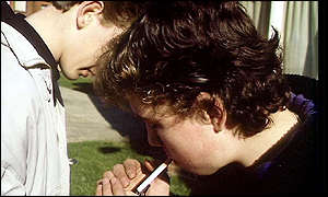 Boy smoking