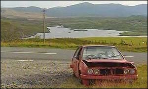 Abandoned car