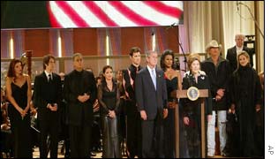 Bush and performers