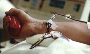 Blood donor's arm