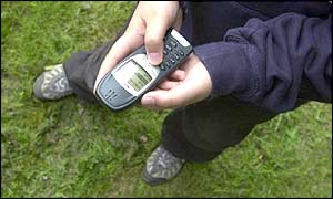 Child with mobile