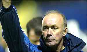 Sammy McIlroy salutes the NI fans after the 0-0 draw against Ukraine