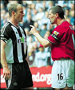 Alan Shearer (left) and Roy Keane  