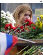 Young girl weeps