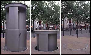 The new pop-up urinals