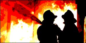 Firemen at work
