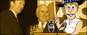 Aussie luminaries Steve Waugh, John Howard and Davo 