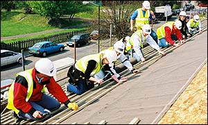 Volunteers at work