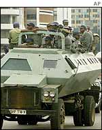 Riot police truck