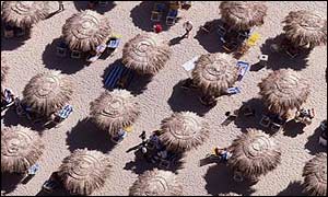 Beach scene, Corbis